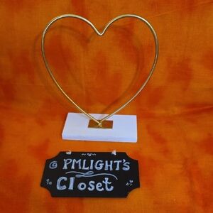 Gold Heart Wire Sculpture